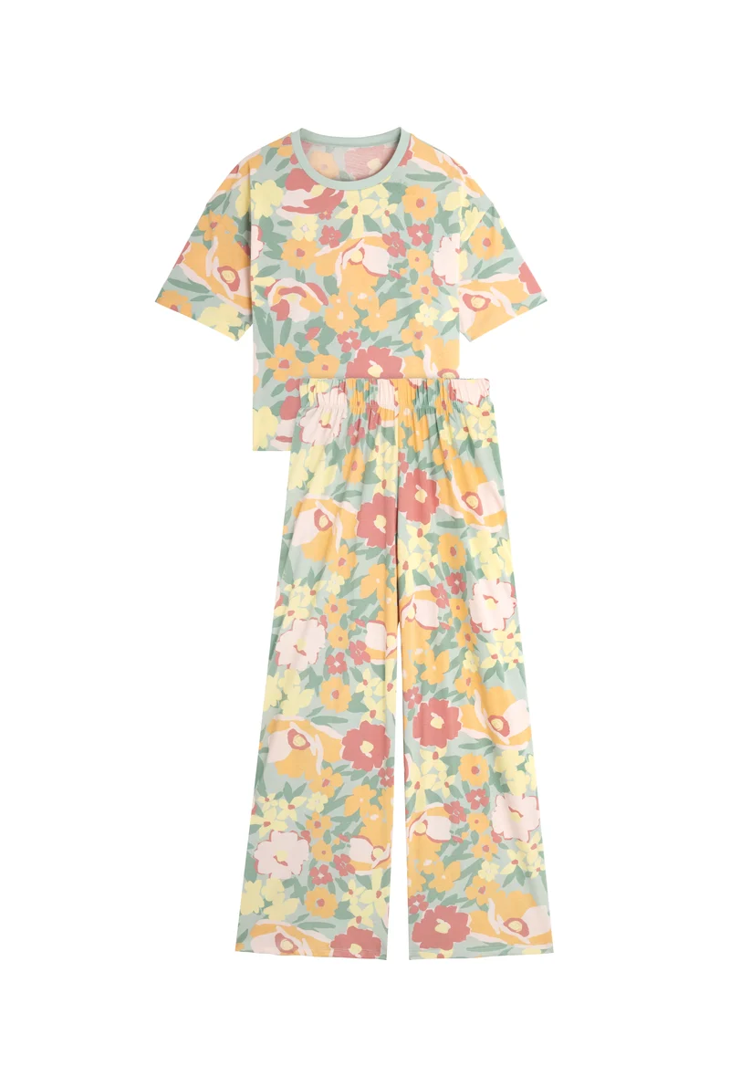 Pyjama Long Coton BIO - Allamanda Vert