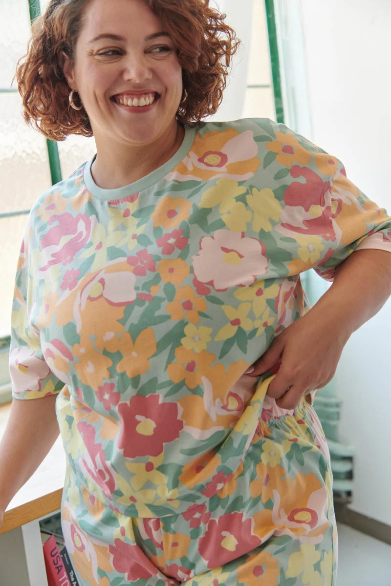 Pyjama Long Coton BIO - Allamanda Vert