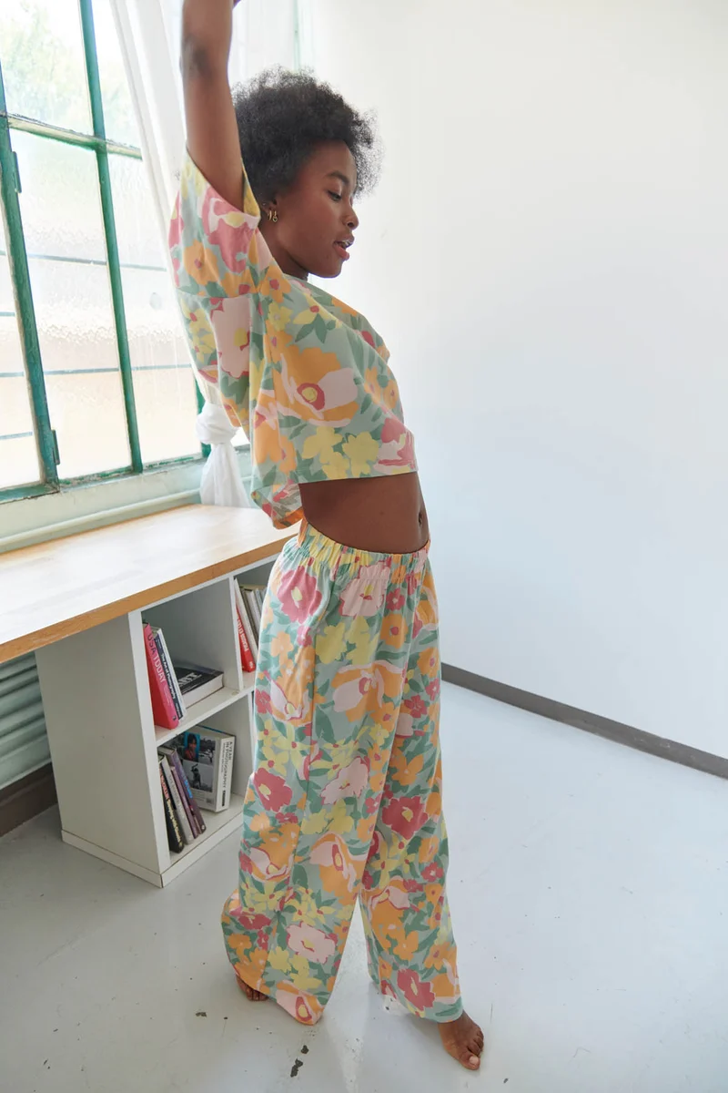 Pyjama Long Coton BIO - Allamanda Vert