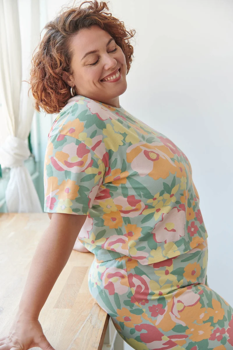 Pyjama Long Coton BIO - Allamanda Vert
