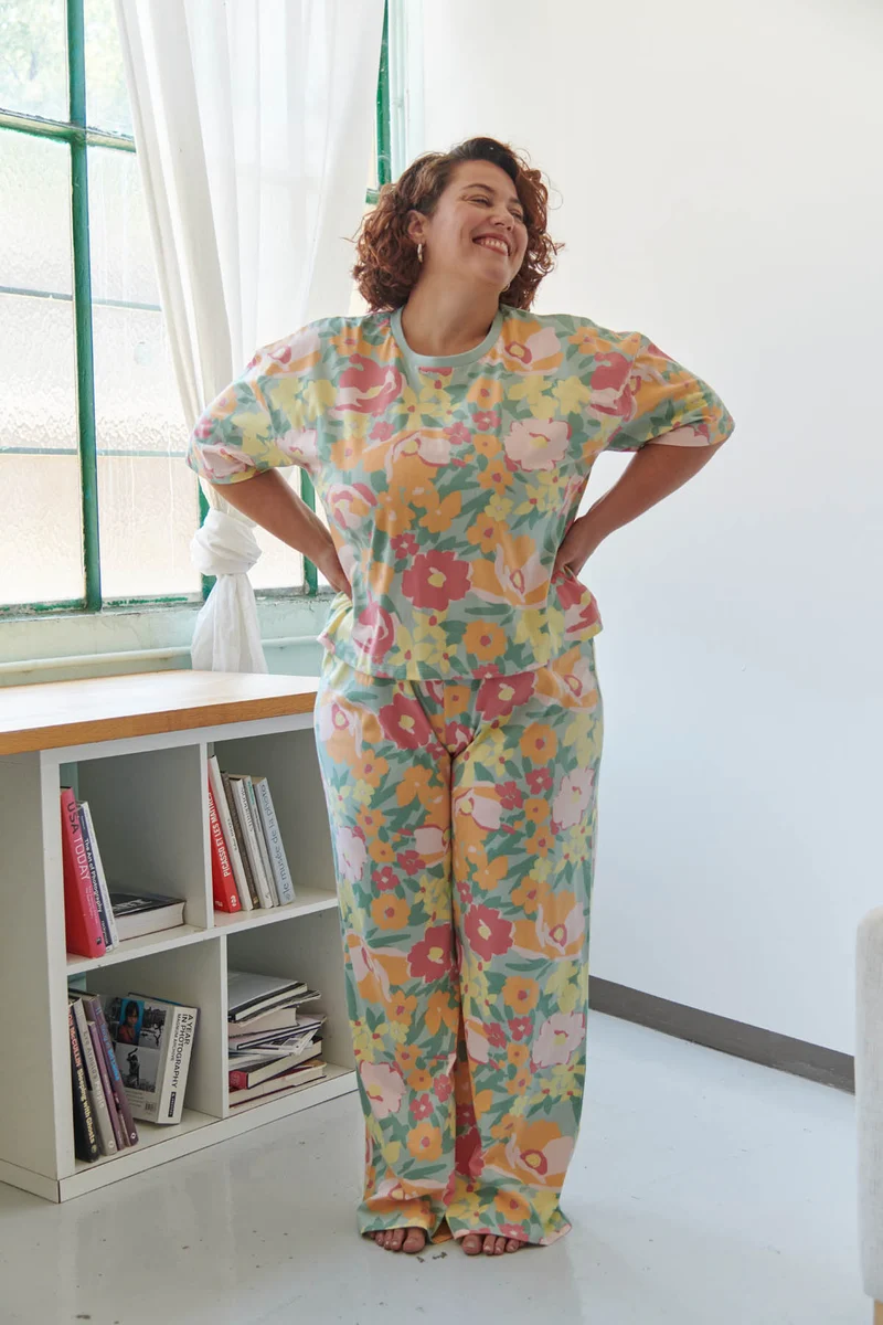 Pyjama Long Coton BIO - Allamanda Vert