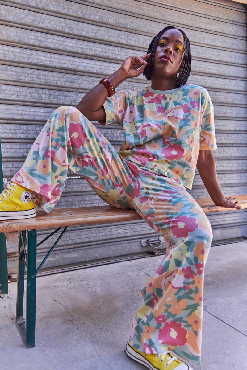 Pyjama Long Coton BIO - Allamanda Vert