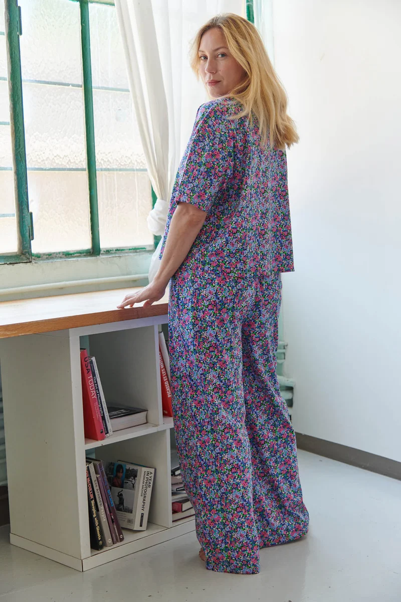 Pyjama Long Coton BIO - Confettis violet
