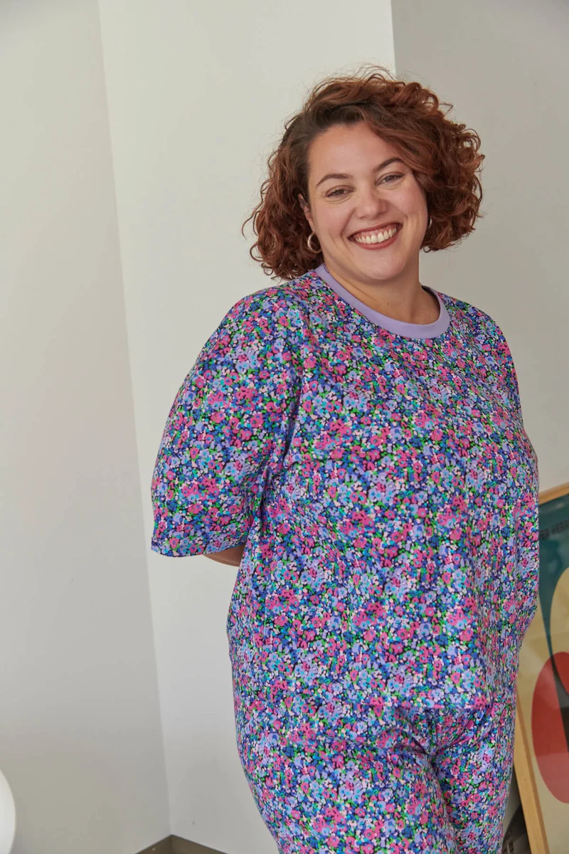 Pyjama Long Coton BIO - Confettis violet
