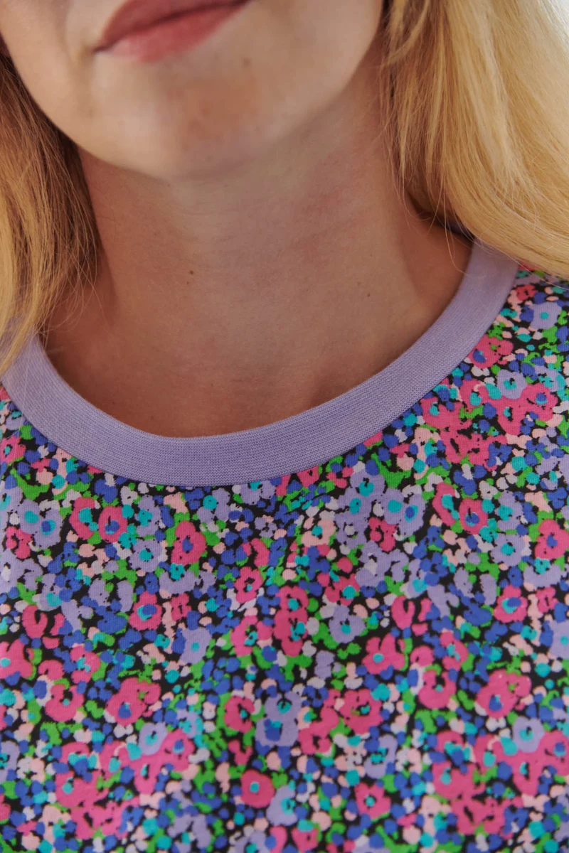 Pyjama Long Coton BIO - Confettis violet