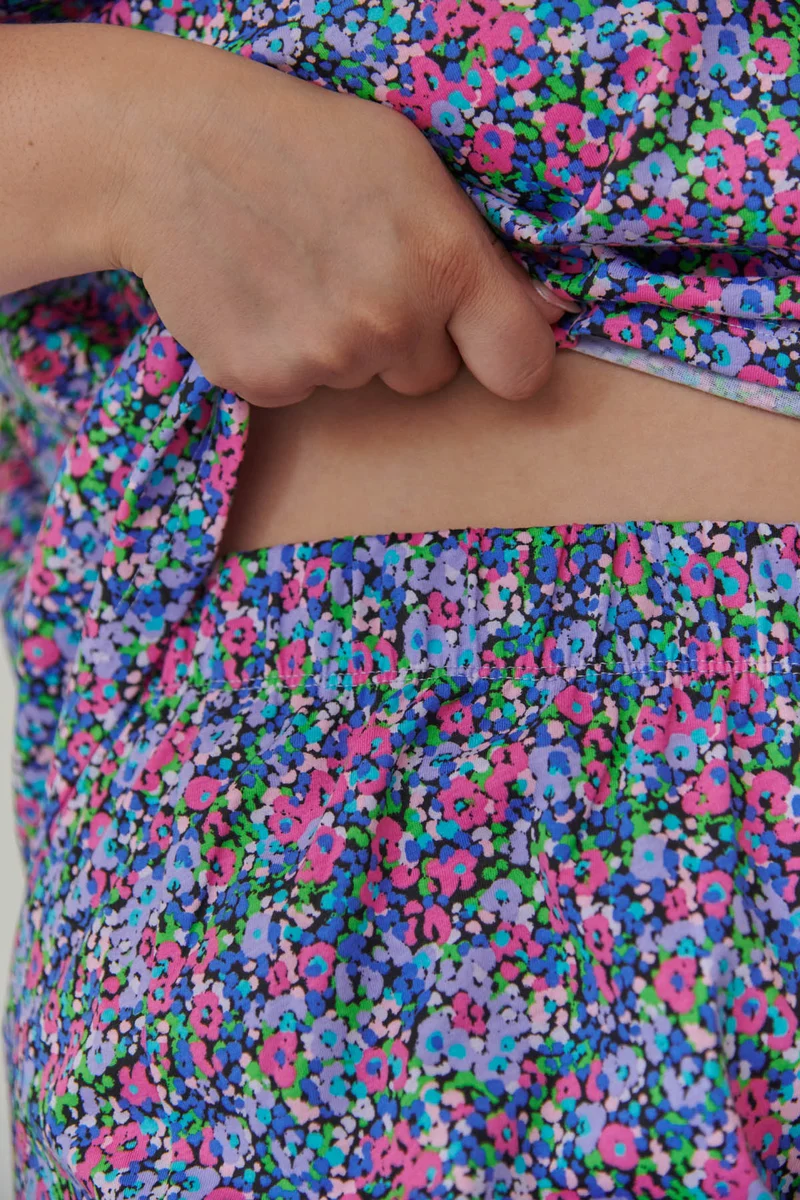 Pyjama Long Coton BIO - Confettis violet