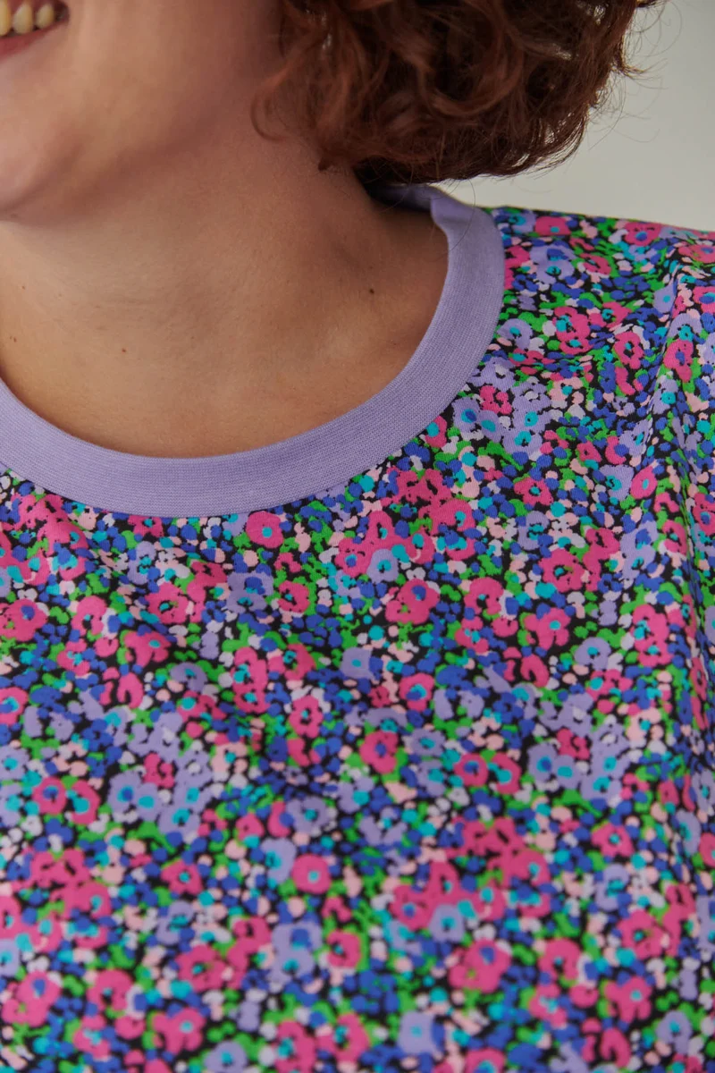 Pyjama Long Coton BIO - Confettis violet