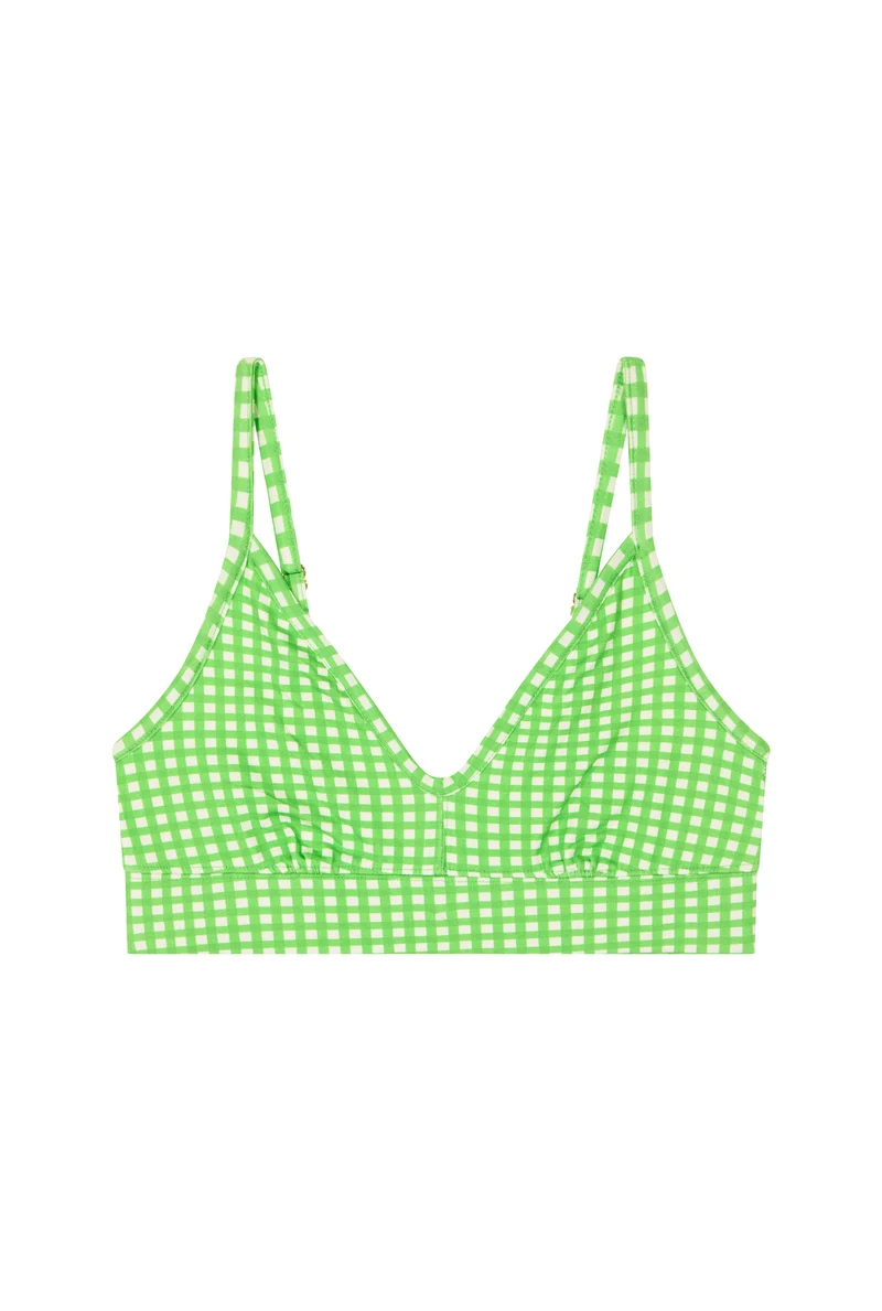 Brassière Coton BIO - Vichy Vert
