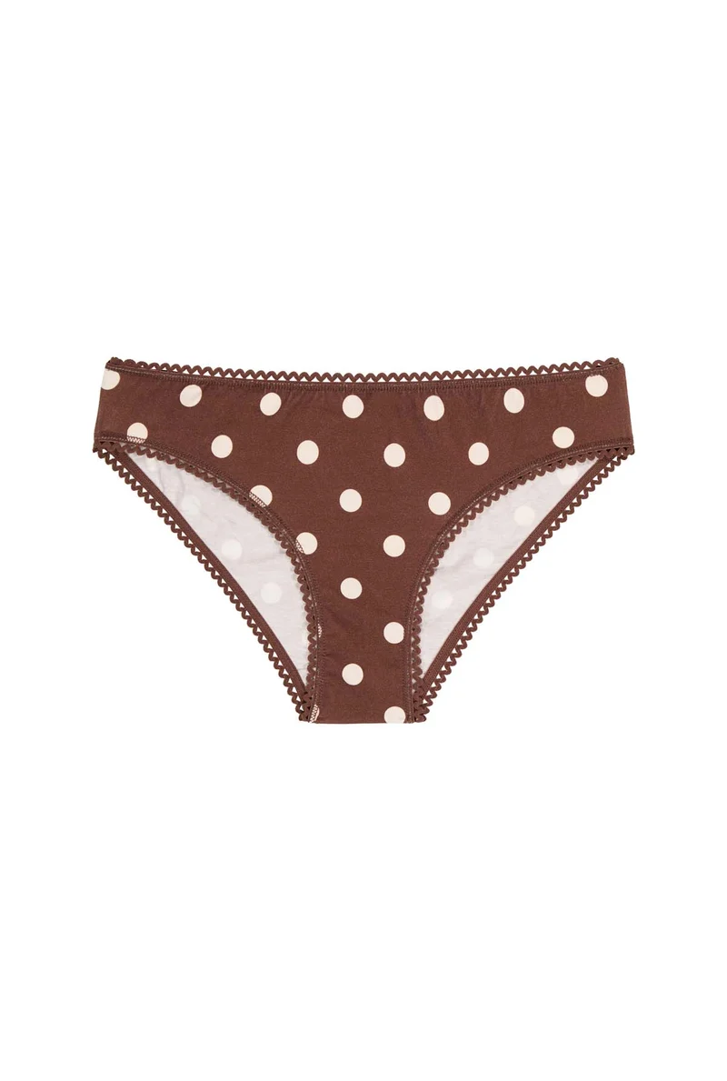 Culotte Coton BIO - Pois marron