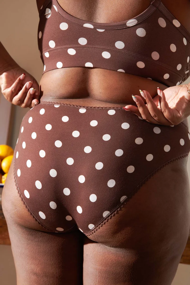 Culotte Coton BIO - Pois marron