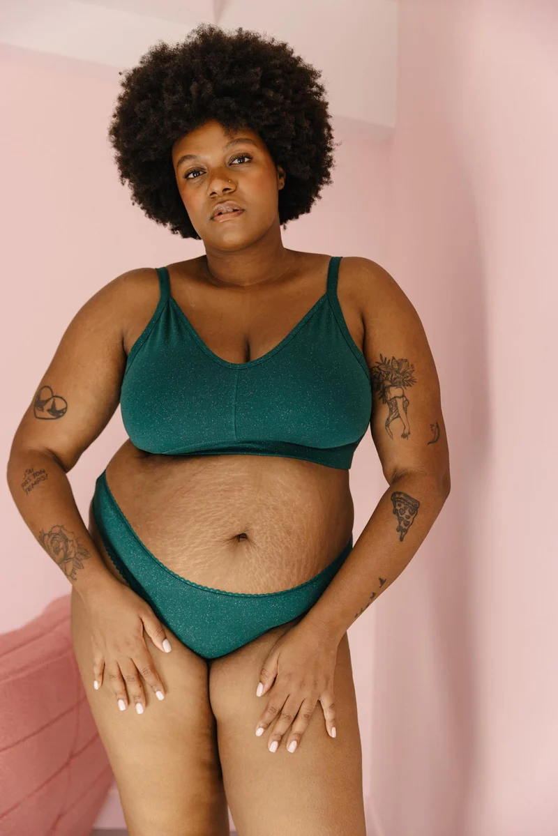 Culotte Coton BIO - Paillettes Vert