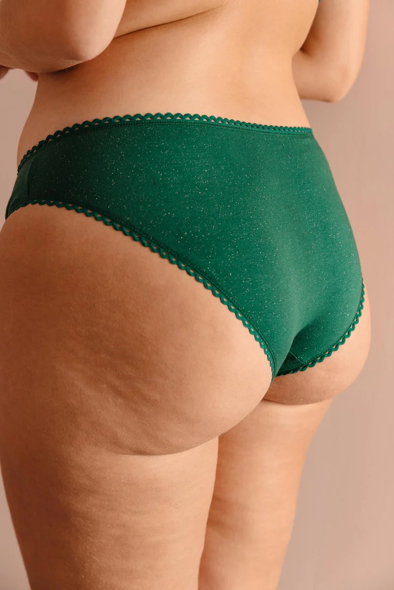 Culotte Coton BIO - Paillettes Vert