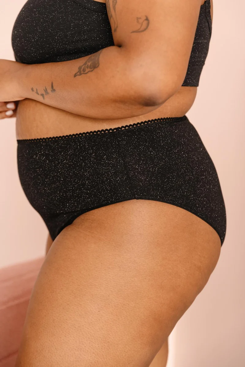 Culotte Taille Haute Coton BIO - Paillettes