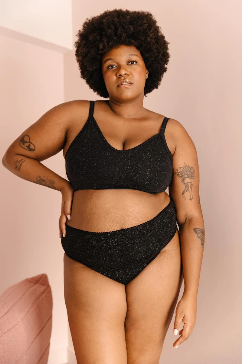 Culotte Taille Haute Coton BIO - Paillettes