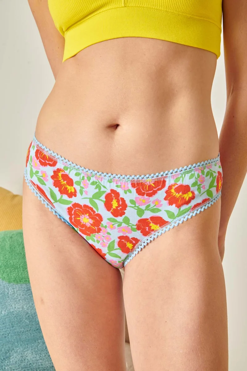 Culotte Coton BIO - Rosa Bleu Ciel
