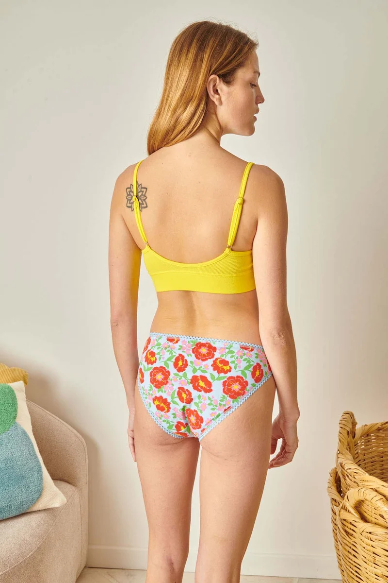 Culotte Coton BIO - Rosa Bleu Ciel