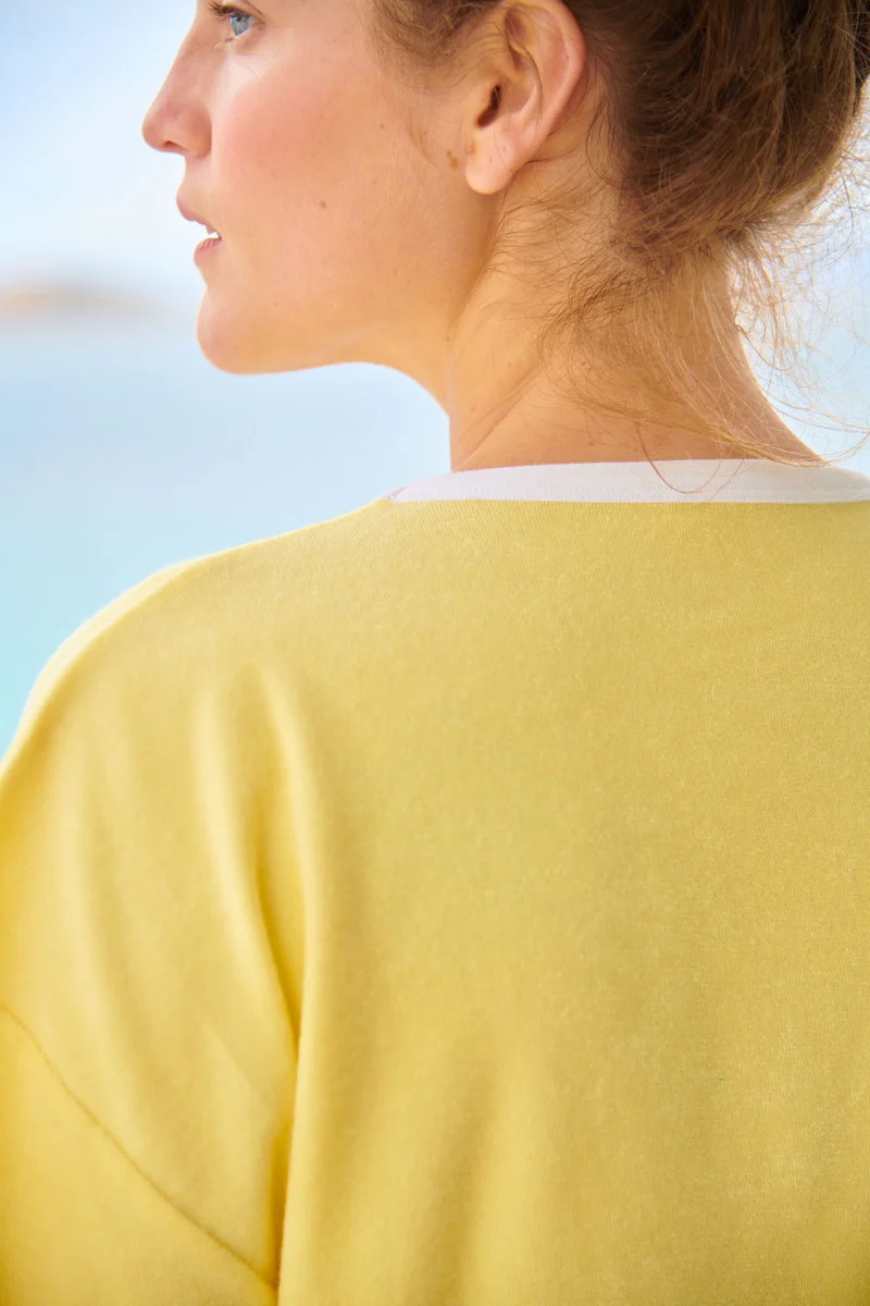 Ensemble Éponge Coton BIO - Jaune et Blanc