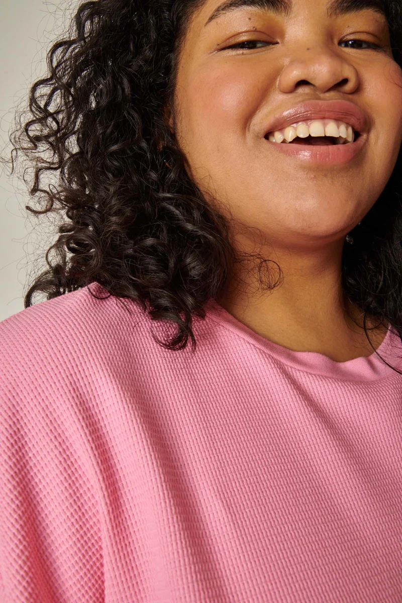 Pyjama Gaufré Coton BIO - Rose