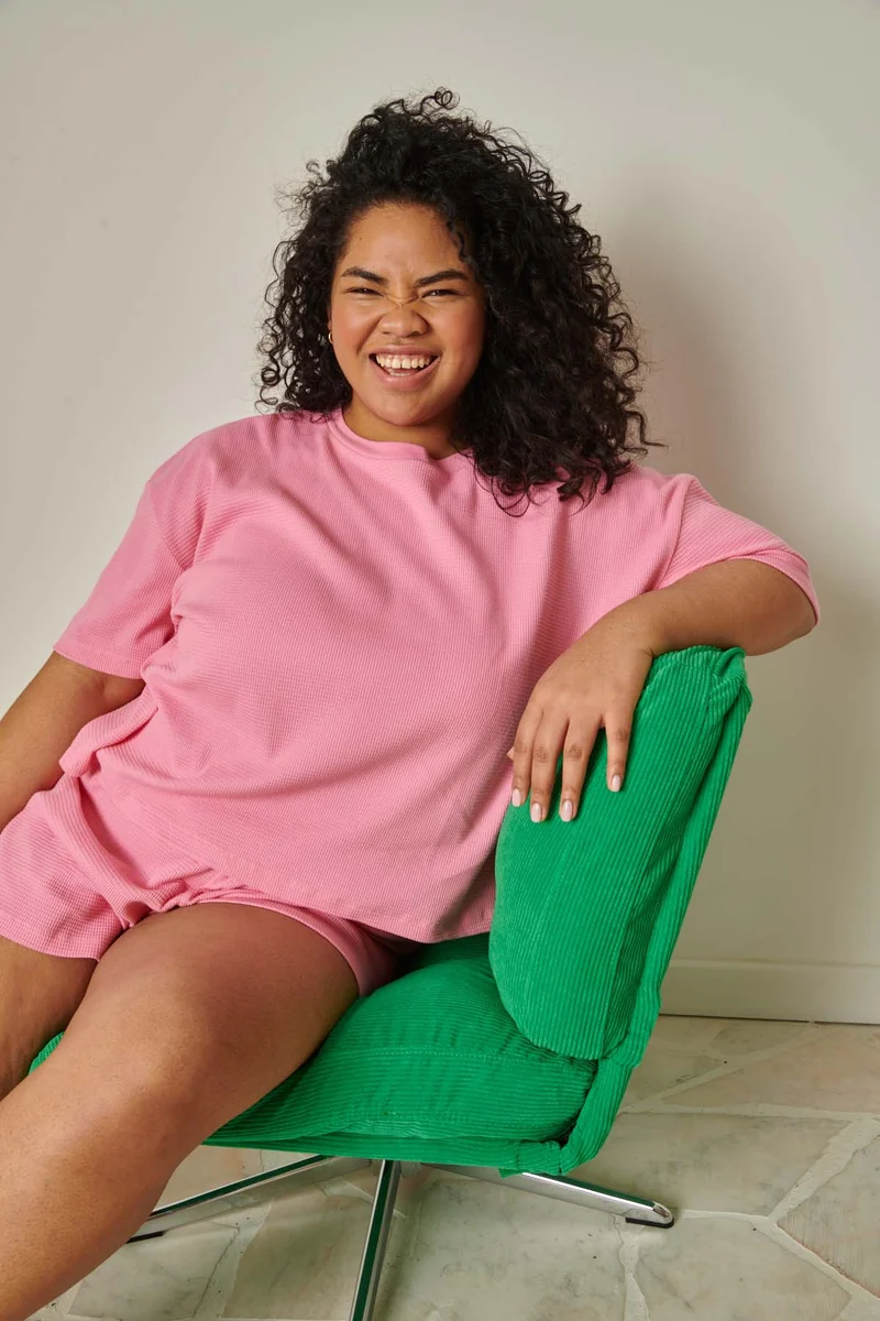 Pyjama Gaufré Coton BIO - Rose