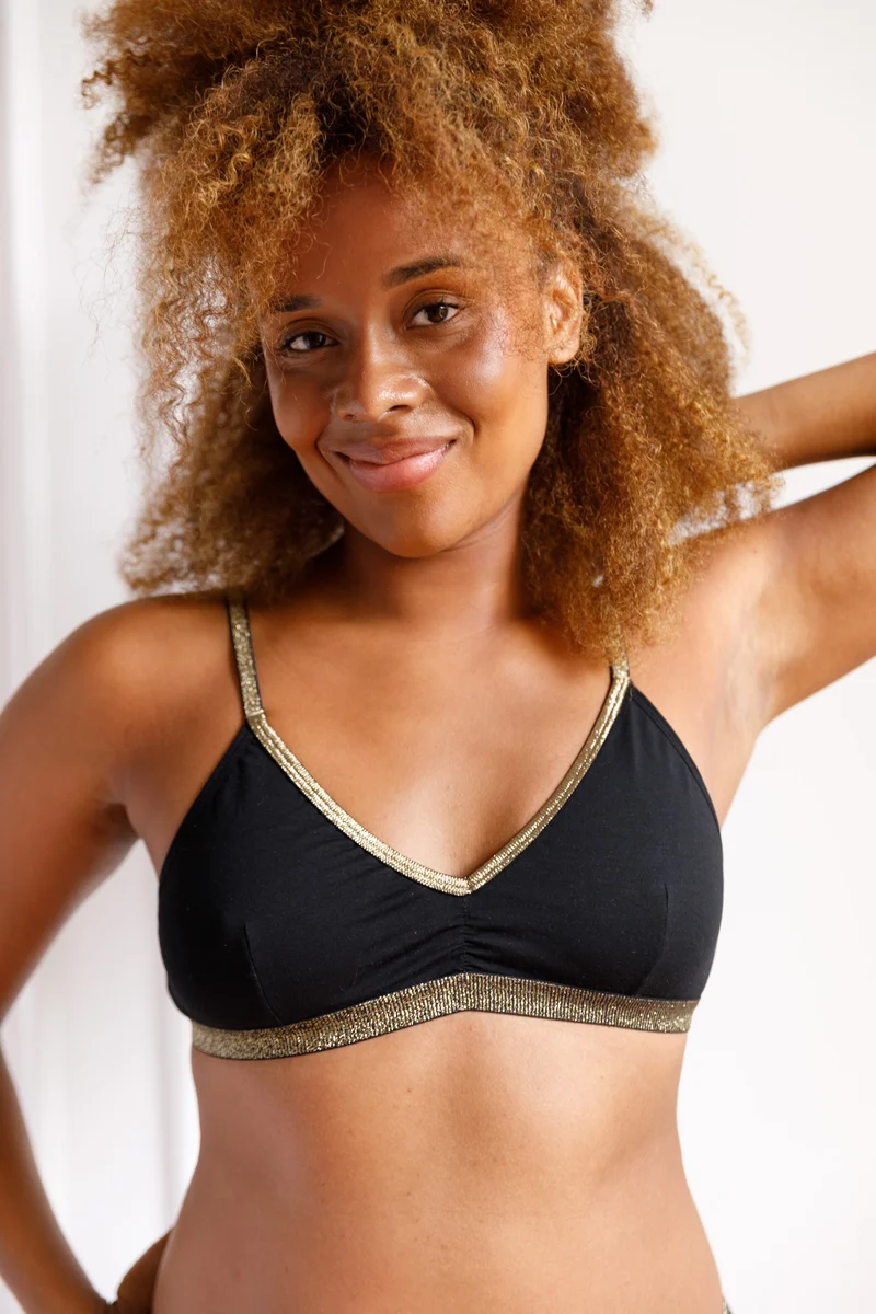 Brassière Lurex - Pirate Black