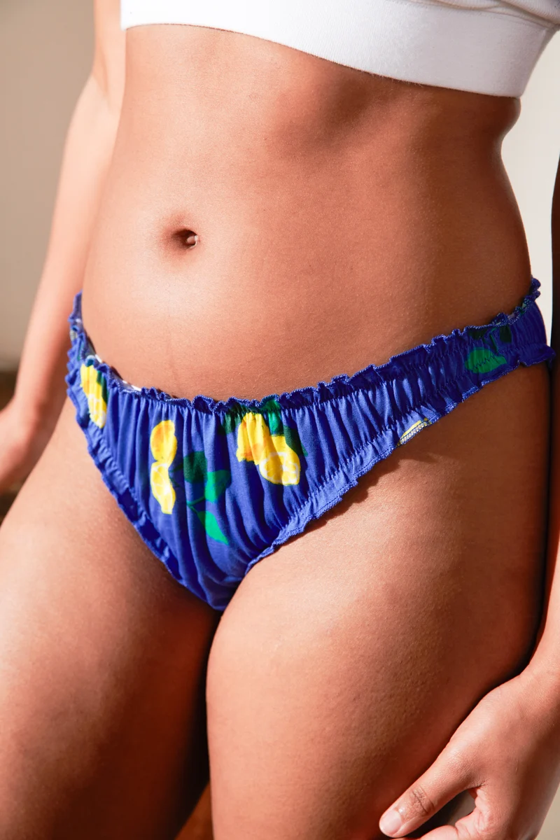 Bloomer Coton BIO - Citrons Bleu Roi