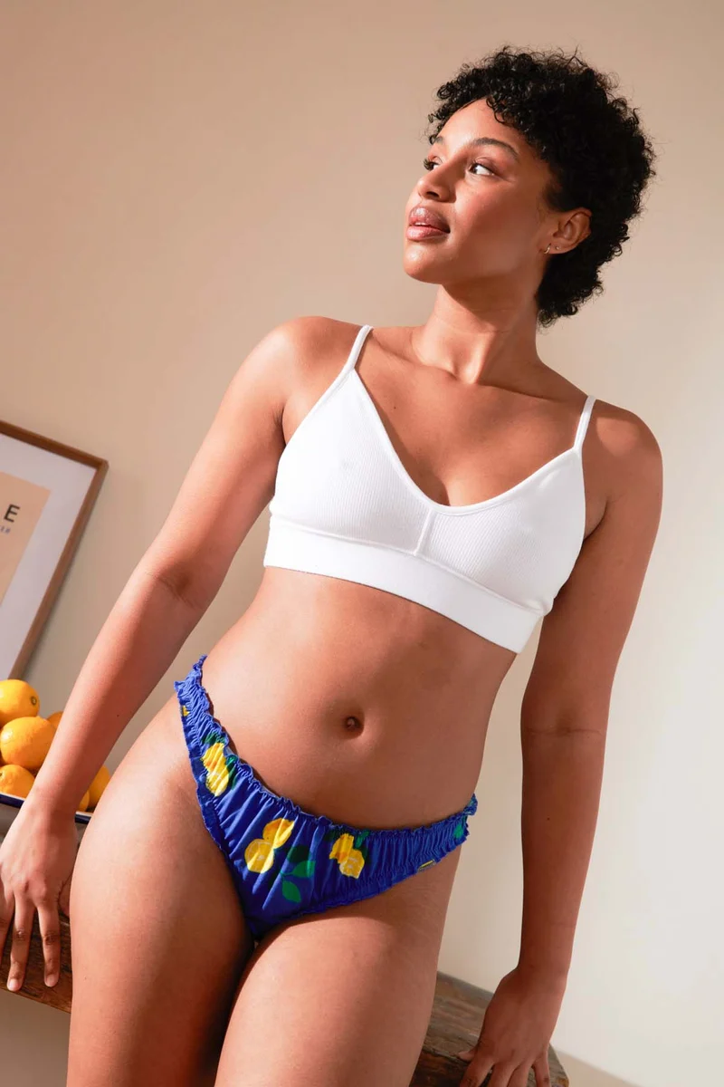 Bloomer Coton BIO - Citrons Bleu Roi