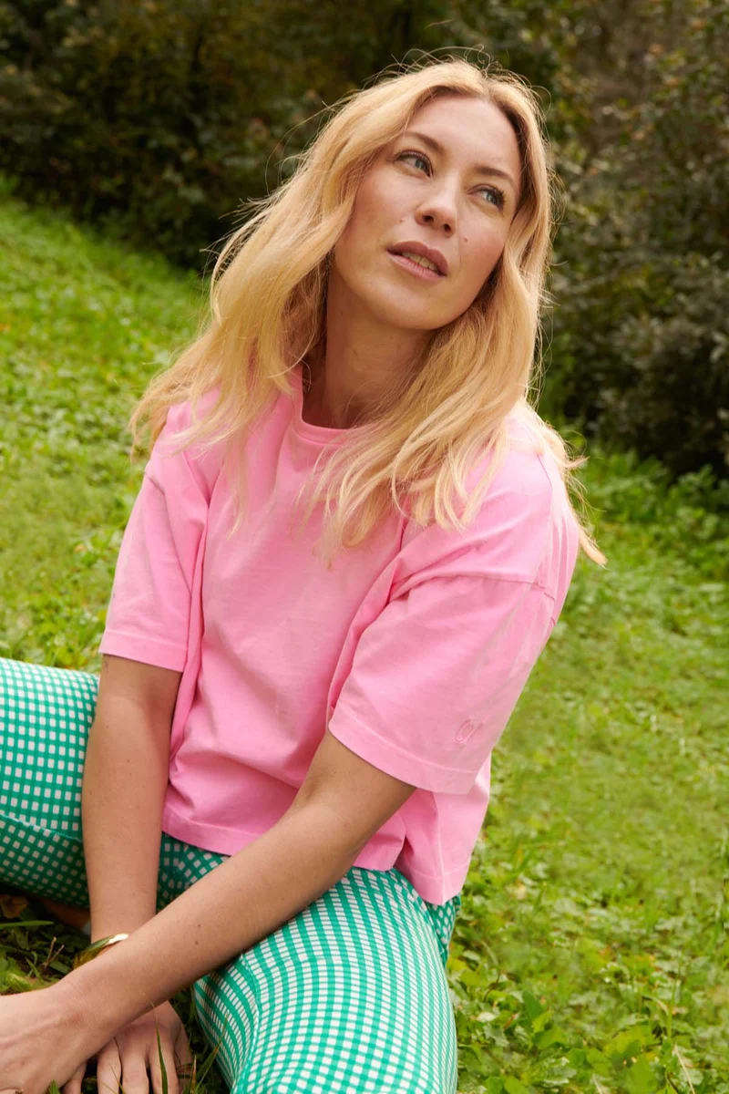 T-shirt Coton BIO - Rose Flash