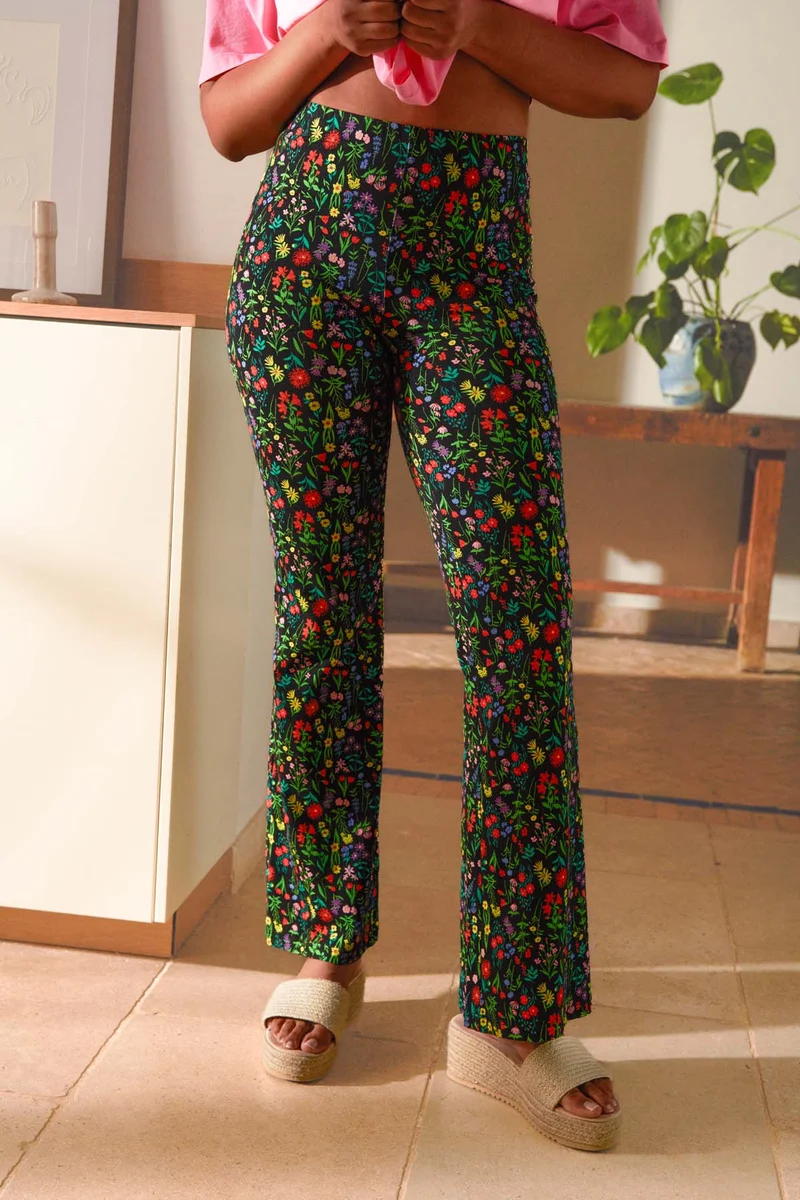Pantalon Coton BIO Évasé - Pampa noir