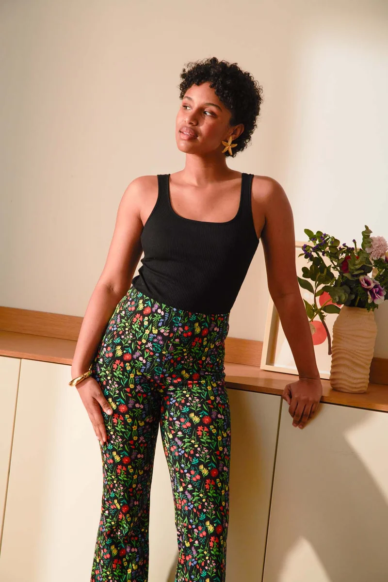 Pantalon Coton BIO Évasé - Pampa noir