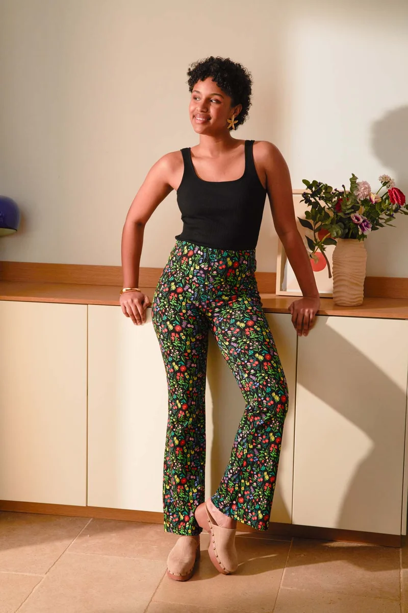 Pantalon Coton BIO Évasé - Pampa noir