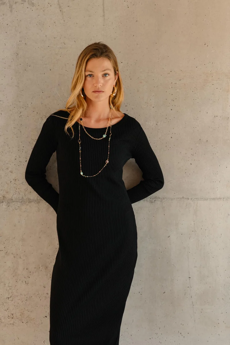 Robe Tube 100% Coton BIO - Noir