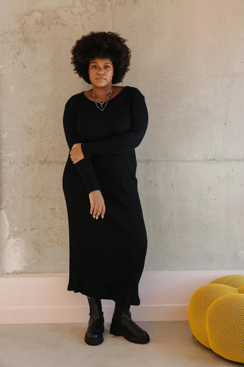 Robe Tube 100% Coton BIO - Noir
