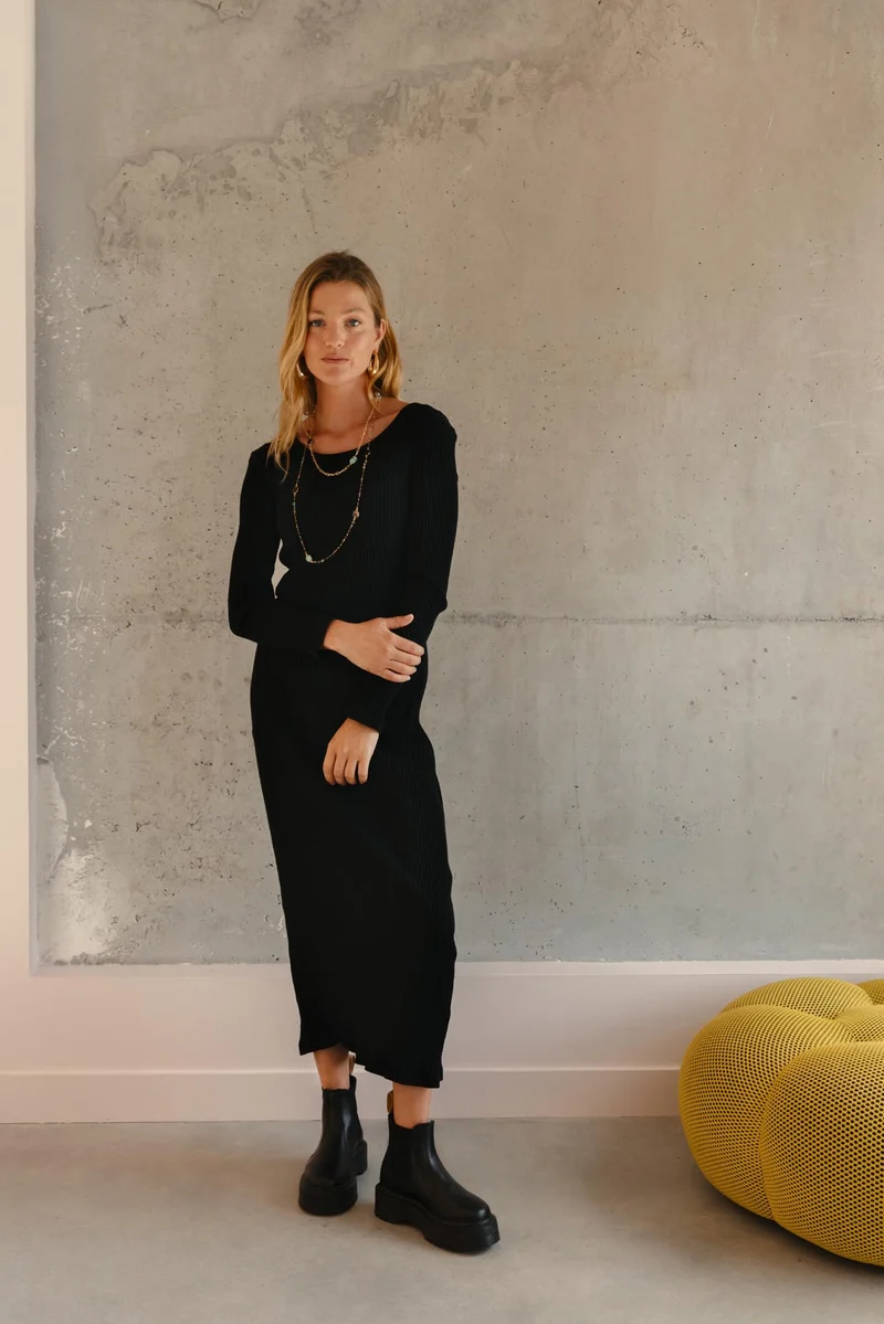 Robe Tube 100% Coton BIO - Noir