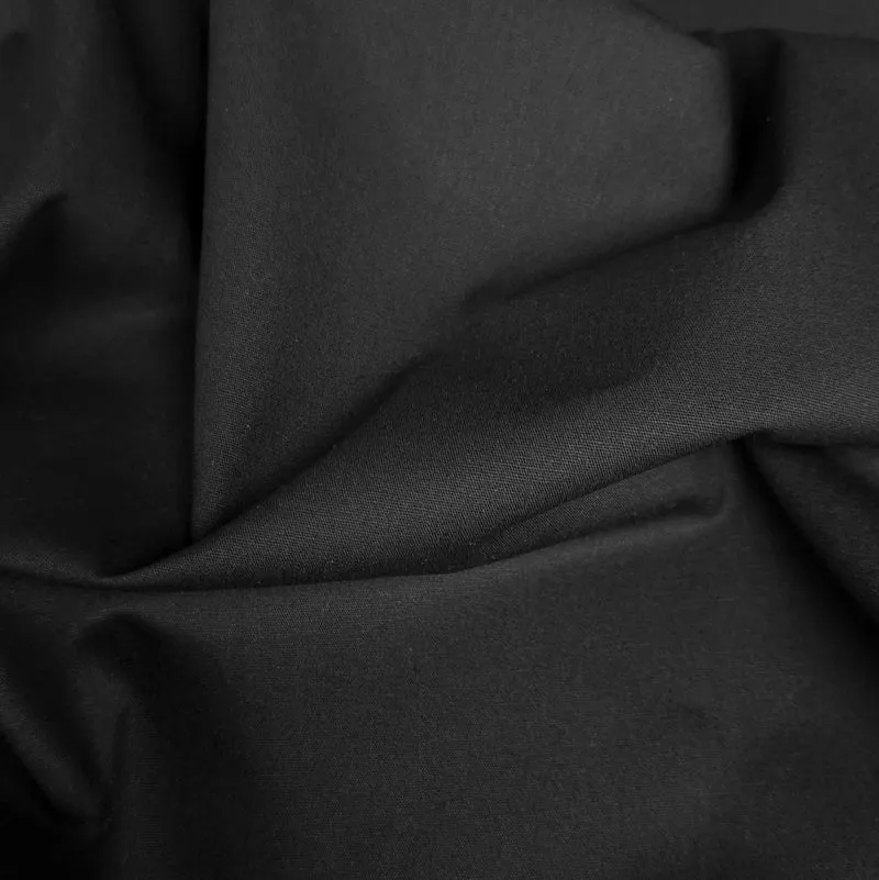 Tissu pour chemise en coton mi-lourd | Fabriqué en Italie | Noir