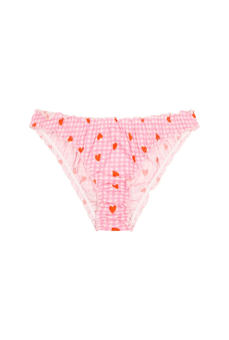 Bloomer Coton BIO - Vichy Coeurs Rose