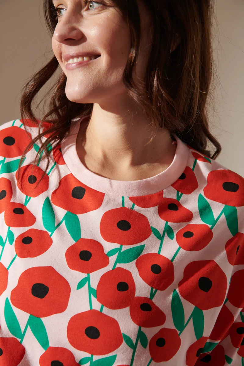 Pyjama Coton BIO - Coquelicot Rose
