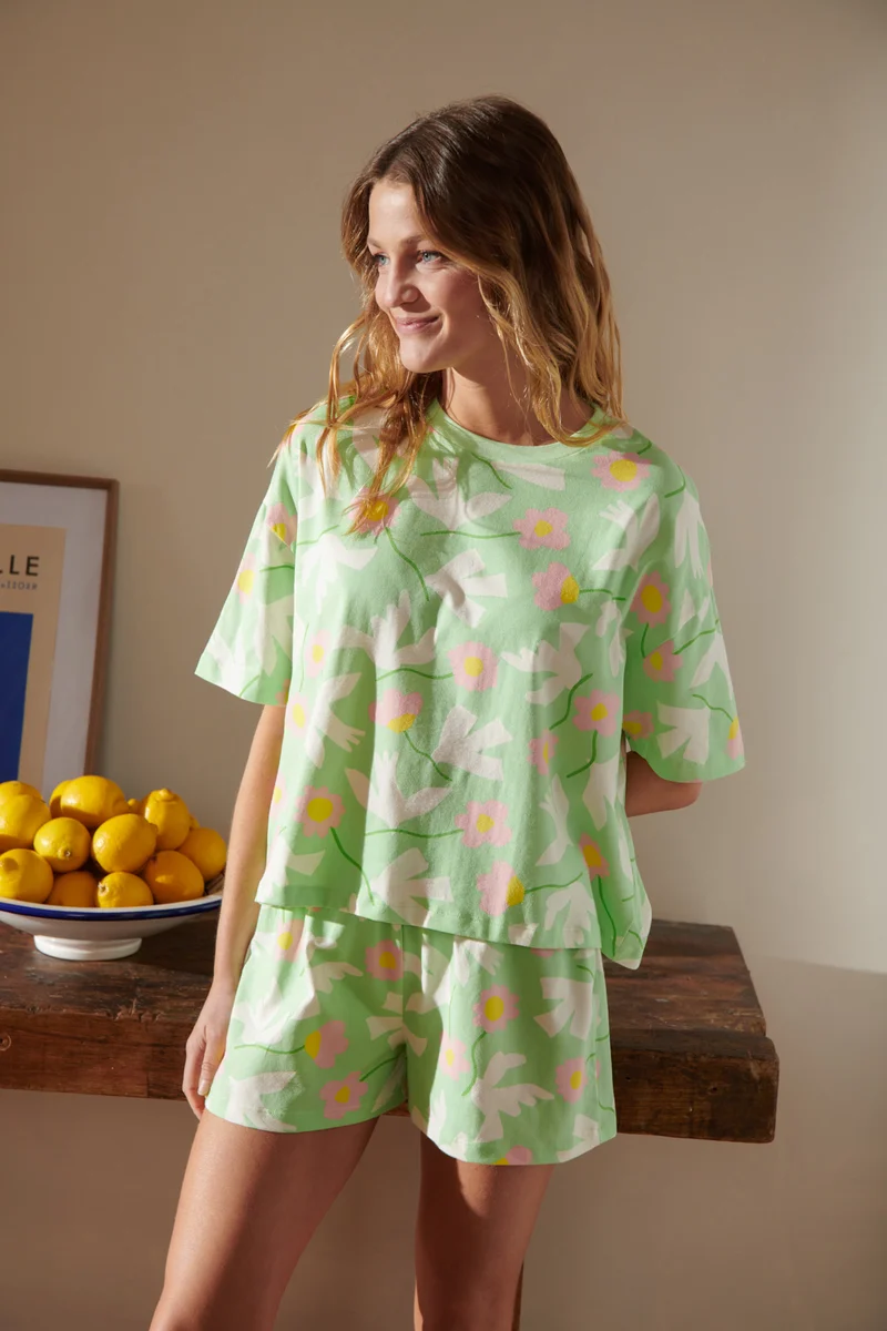 Pyjama Coton BIO - Bird Vert