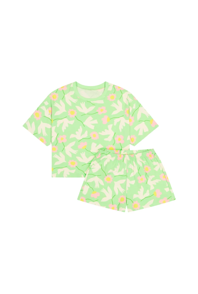Pyjama Coton BIO - Bird Vert
