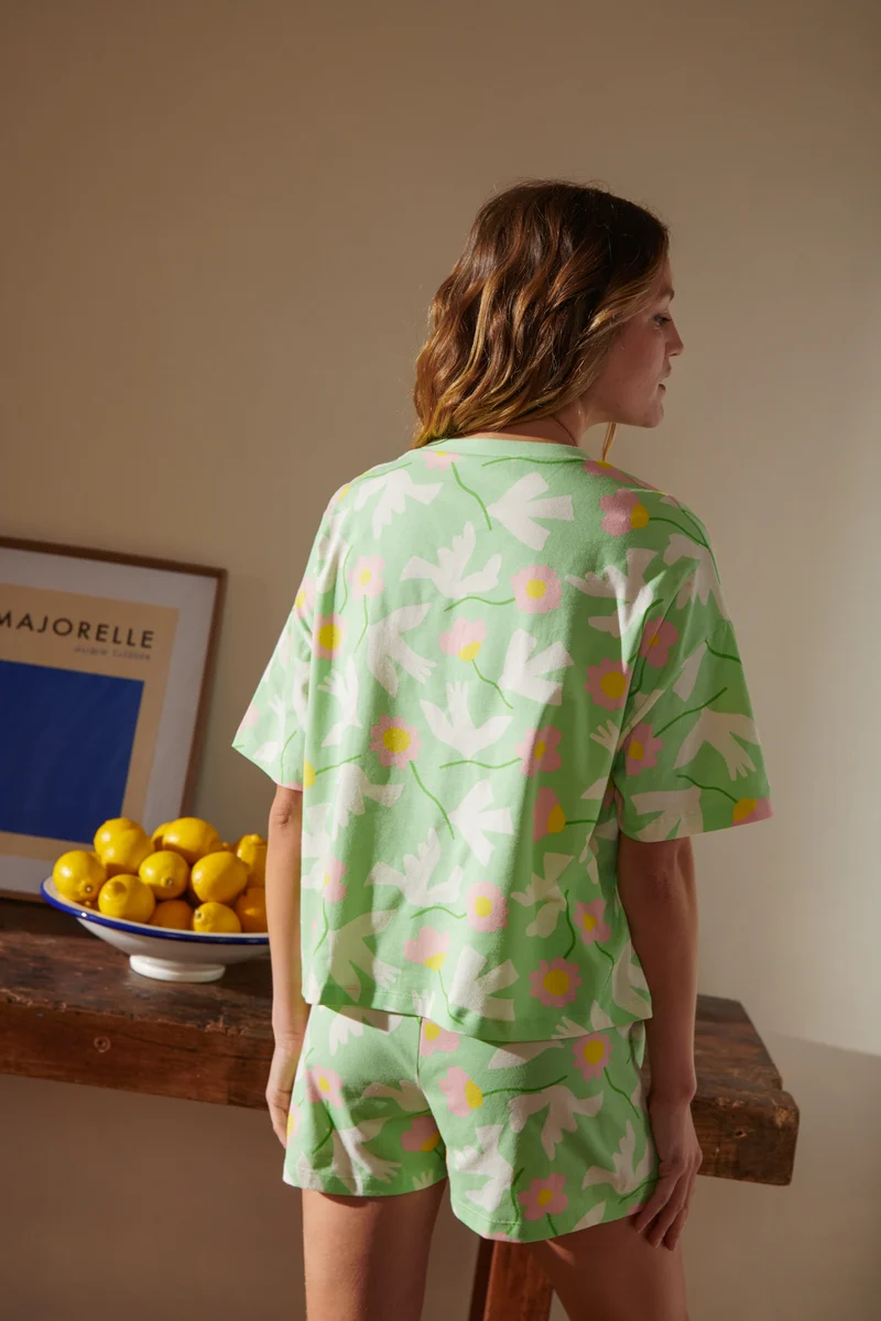 Pyjama Coton BIO - Bird Vert