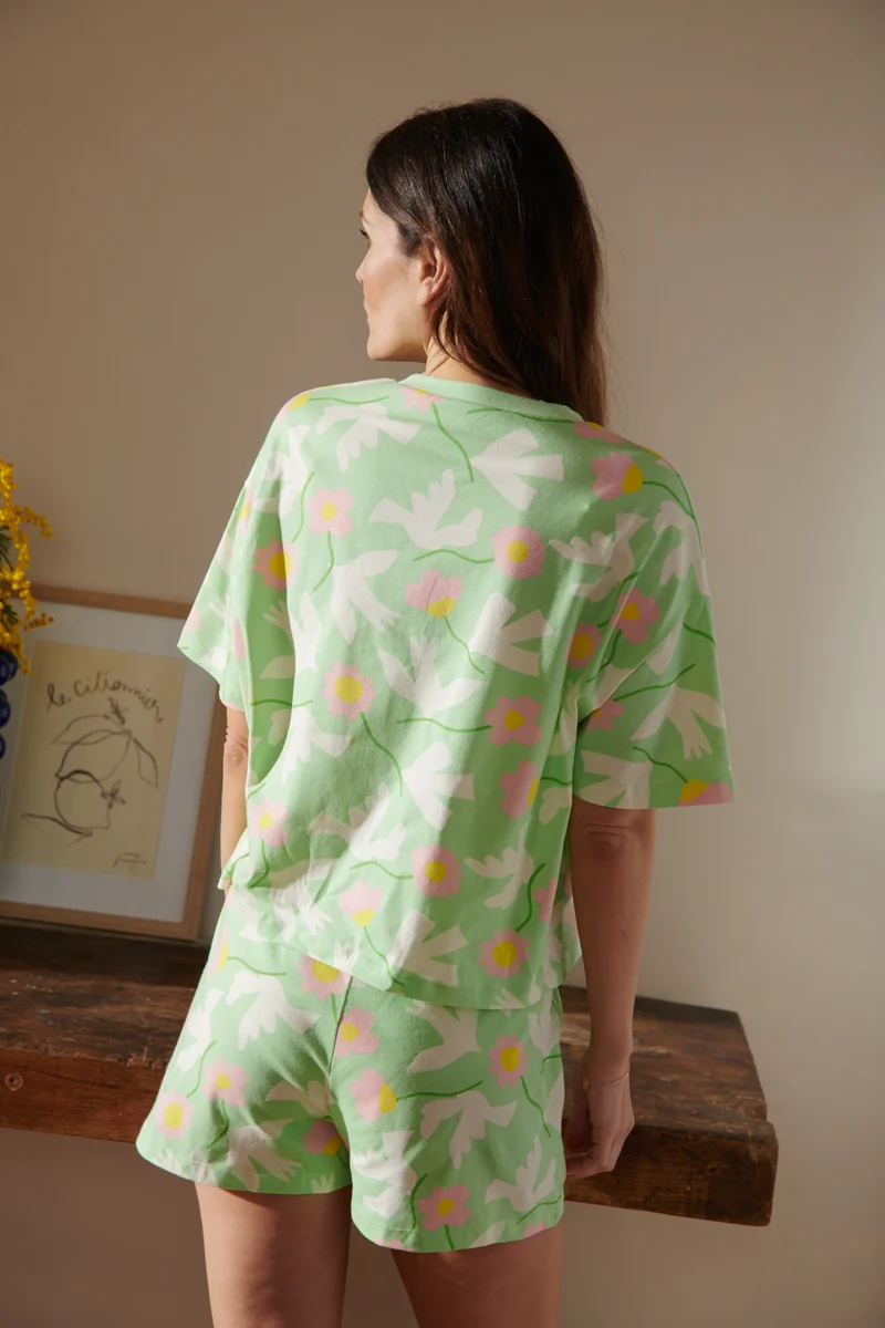 Pyjama Coton BIO - Bird Vert