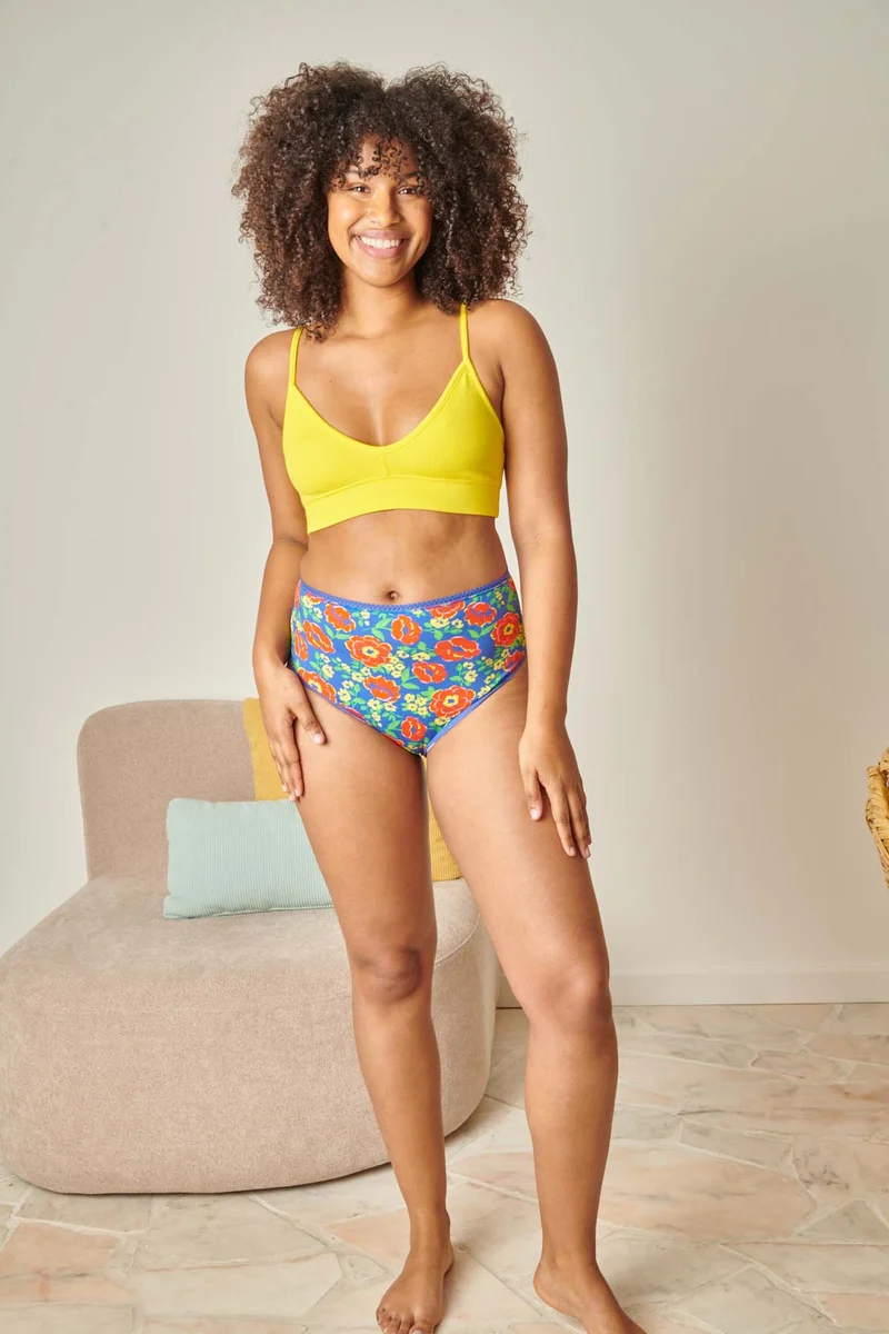 Culotte Taille Haute Coton BIO - Rosa