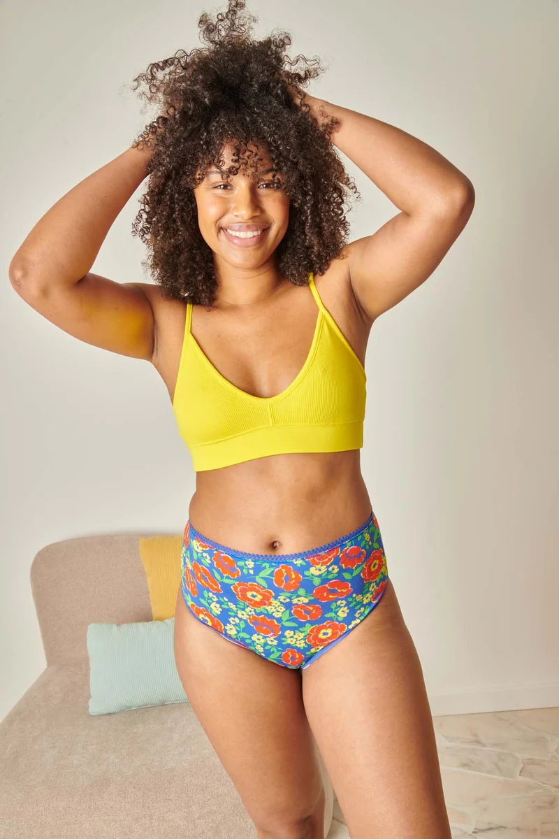 Culotte Taille Haute Coton BIO - Rosa