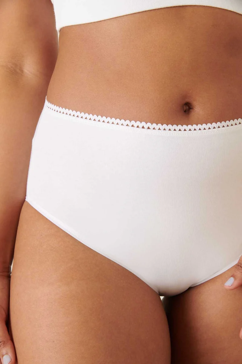 Culotte Taille Haute Coton BIO - Blanc