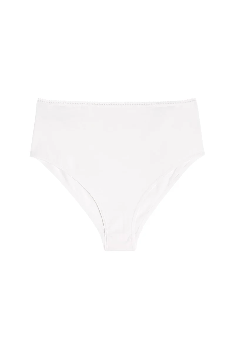 Culotte Taille Haute Coton BIO - Blanc
