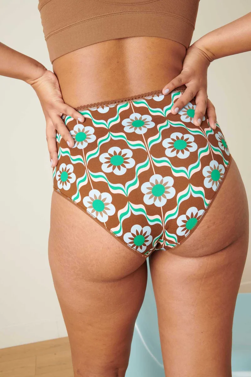 Culotte Taille Haute Coton BIO - Sheila Marron