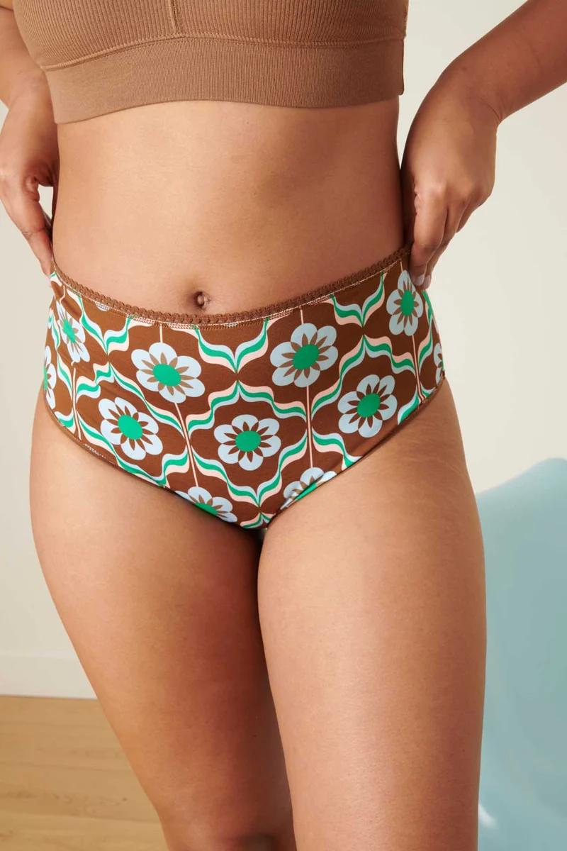 Culotte Taille Haute Coton BIO - Sheila Marron