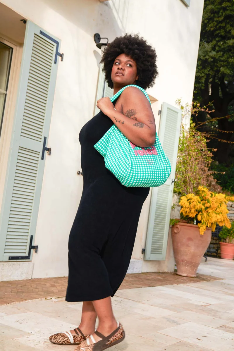 Robe Longue Éponge Coton BIO - Noir