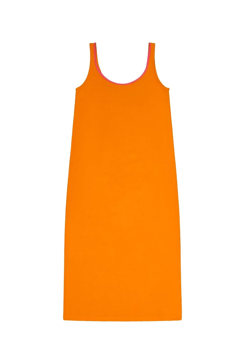 Robe Longue Éponge Coton BIO - Orange