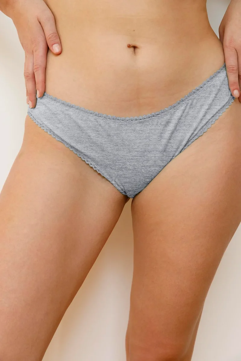 1 BRASSIÈRE + 1 CULOTTE - Gris Chiné