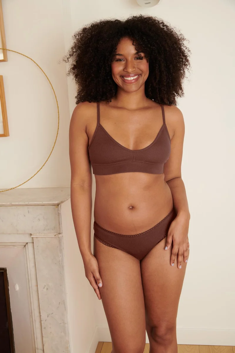 1 BRASSIÈRE + 1 CULOTTE - Marron Foncé